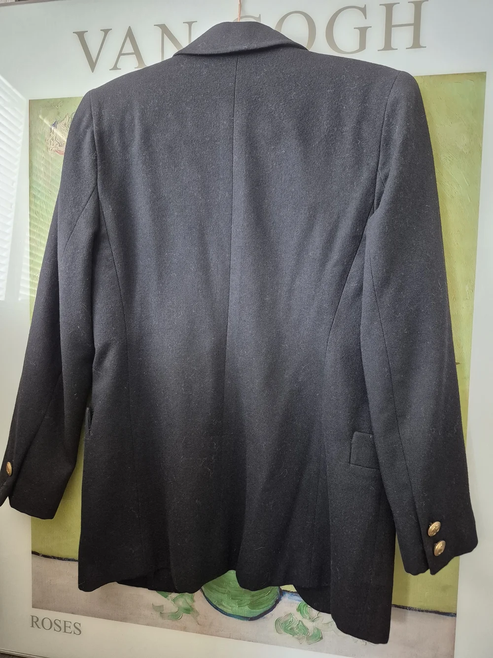 💕Dior VTG Black Wool Blazer with Gold CD Buttons - Size 4💕